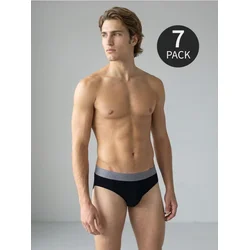 Sinsay - Pamučne slip gaće Classic 7 pack - crno