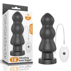 LoveToy King Sized Vibrating Anal Rigger 7.8 Black