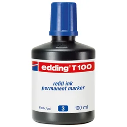 Tinta za marker permanentni 100ml edding t100 modra