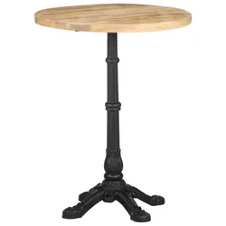 Bistro stolić O 60 x 76 cm od grubog drva manga