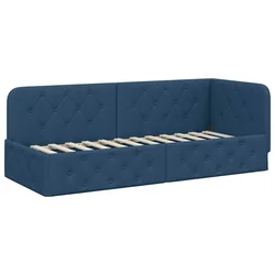 Vidaxl Kotna postelja Modra 80 x 200 cm blago