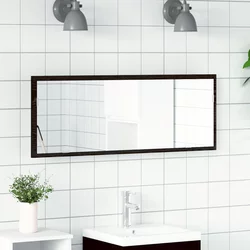 LED kupaonsko ogledalo Zidne Crni hrast 100 x 8,5 x 37 cm Stakl