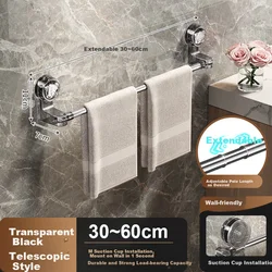 Guangduola Teleskopski držač za peškire, 30-60 cm, Sivi