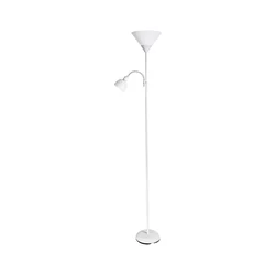 Brilagi - Podna lampa ARIANA 1xE27/100W/230V + 1xE14/25W bela