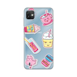 Silikonska maska za Wiko Y82 Ice cream Print Skin providna