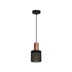 Luster na sajli ARES BLACK 1xE27/60W/230V