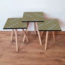 Hanah Home Set klub stočića 3Shp228, 3 komada, Bela