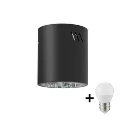 LED spot svetiljka GEORGE 1xE27/6W/230V, prečnik 11 cm, crna