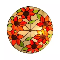 Brilagi - Tiffany vitražna plafonska svetiljka SUNFLOWER 3xE27/60W/230V prečnik 40 cm