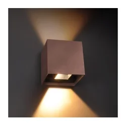 Brilagi - LED spoljna zidna svetiljka CUBE LED/6W/230V braon IP54