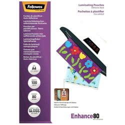 FELLOWES Samolepljiva folija za plastifikaciju A4 80 mic 5302202 providna