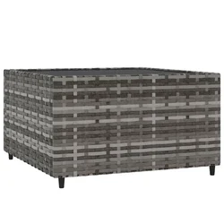 Četvrtasti vrtni stolić za kavu sivi 50 x 50 x 30 cm poliratan
