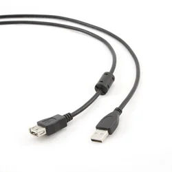 Gembird Gembird USB 2.0 A M/FM kabel, 1.8m, črn