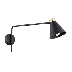 Argon 8009 - Zidna lampa AVALONE 1xE27/15W/230V 57 cm crna/zlatna