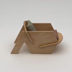 Hanah Home Fotelja Bird, 70x56x54 cm, Smeđa