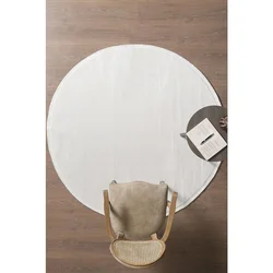 S-1093A Okrugli Tepih u Krem Boji (100 cm)