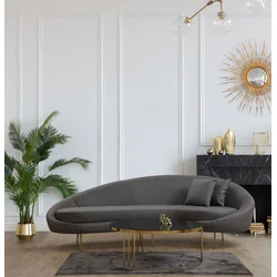 Atelier del Sofa Trosed Eses 255x85x120cm Tamnosivi