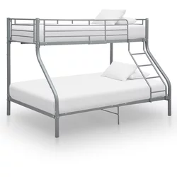 Den Posteljni okvir pograd siv kovinski 140x200/90x200 cm