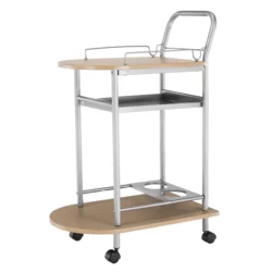 eoshop Dumbwaiter, bukev/srebrna, LIMA
