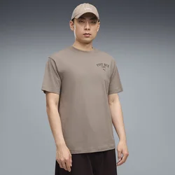 Graphic PUMA Cafe Relaxed Tee Men, Clothing, Mouse Gray, S