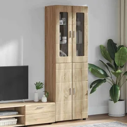Highboard s policom FLORIN Sonoma hrast 60 x 35 x 182 cm