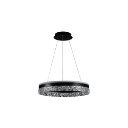LED prigušiva luster na sajli LED/80W/230V 3000-6500K crna + daljinski upravljač