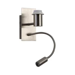 Brilagi - LED fleksibilna zidna lampa NUBILA 1xE27/25W/230V+LED/3W mat hrom
