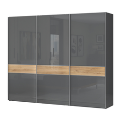 JELA Klizni plakar PK281/ON - kolekcija Onyx - Antracit HG lak/Pacifik orah lak - 272x224x61 cm