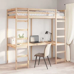 Krevet na kat Prirodna 90 x 190 cm Čvrsto borovo drvo