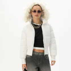 Cropp - Prošivena jakna s kapuljačom - white
