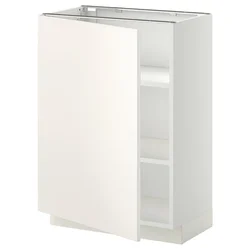 METOD Podni element s policama, bela/Veddinge bela, 60x37 cm