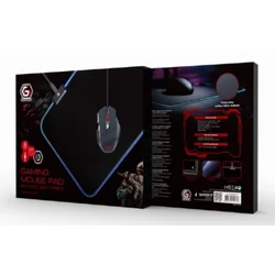 MP-GAMELED-M Gembird Gejmerska podloga za misa od gume, 250x350mm, 4mm RGB LED svetlo, MEDIUM