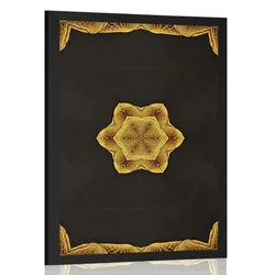 Plakat zanimiva zlata Mandala - 40x60 silver
