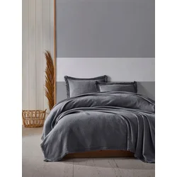 Aberto Design Set Double prekrivač Grace, 240x260cm, Antracit