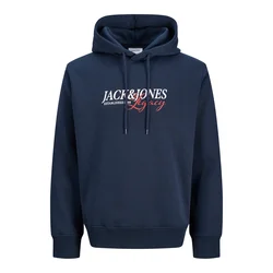 JACK & JONES Majica JJJADE temno modra/živo rdeča/bela