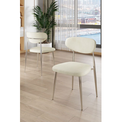 Hanah Home Set stolica Vina, 56x76x97 cm, 6 komada, Krem
