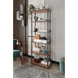 Hanah Home Polica za knjige 60x173x30 cm, Orah