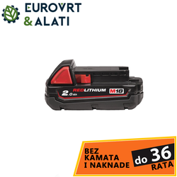 Milwaukee M18 B2 Redlithium-Ion 18V 2,0Ah Akumulatorska baterija - Aku orodje - Milwaukee