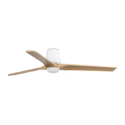 FARO 338381S-LED HEYWOOD TUB L ventilator sa prigušiva, 10W/230V CCT, O132 cm, drvo/bela + daljinski upravljač