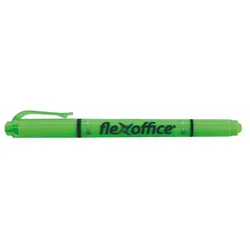 Označevalec, 1,0/4,0 mm, dvostranski, FLEXOFFICE HL01, zelen, 12 kosov