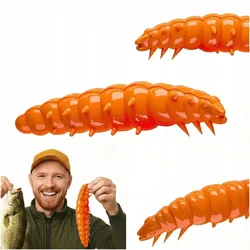 Vaba za črve Larva 011 Hot Orange Cheese 4,5 cm kozarec 8 kosov
