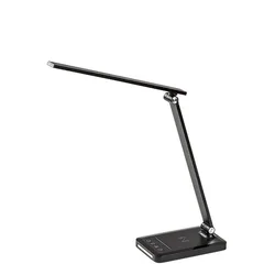 Rabalux Stona lampa Traze, sa wireless i USB punjačem za mobilni, LED 5W, 3000-65000K, dimabilna, Crna