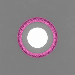 Ugradni LED panel sa kapljicama, roze, 3+3 W
