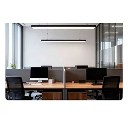 Yuanfang LED Viseća lampa, 48 W, 120×20 cm, Crna