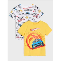 Sinsay - Pamučne majice sa printom 2 kom Hot Wheels - šareno