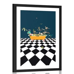 Plakat s paspartujem botanika polna fantazije - 20x30 white