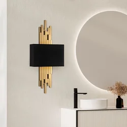 Opviq Zidna lampa Axis-15114, 35x75x10cm, IP20, Zlatno-crna boje