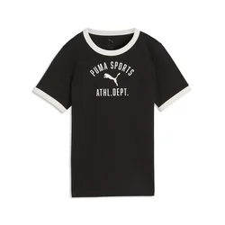 PUMA Varsity Relaxed Tee Youth, Age, Black, 9-10Y