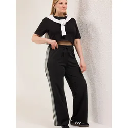 Trendyol Curve Ženski donji deo trenerke TBBSS25AJ00004, Crni