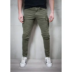 Denistar Muške pantalone 100-2548-1, Kargo, Maslinaste